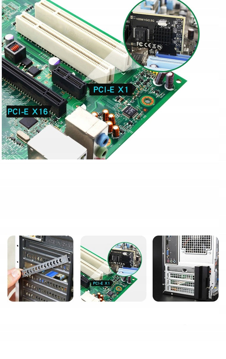 Network LAN Adapter PCI-E X1 Ethernet Card 2.5Gbps RTL8125 EDUP Manufacturer EDUP
