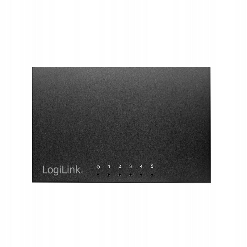 Network Switch 5 Ports LogiLink LAN Gigabit Metal RJ45 1000 Mbps 802.3 Manufacturer code NS0116