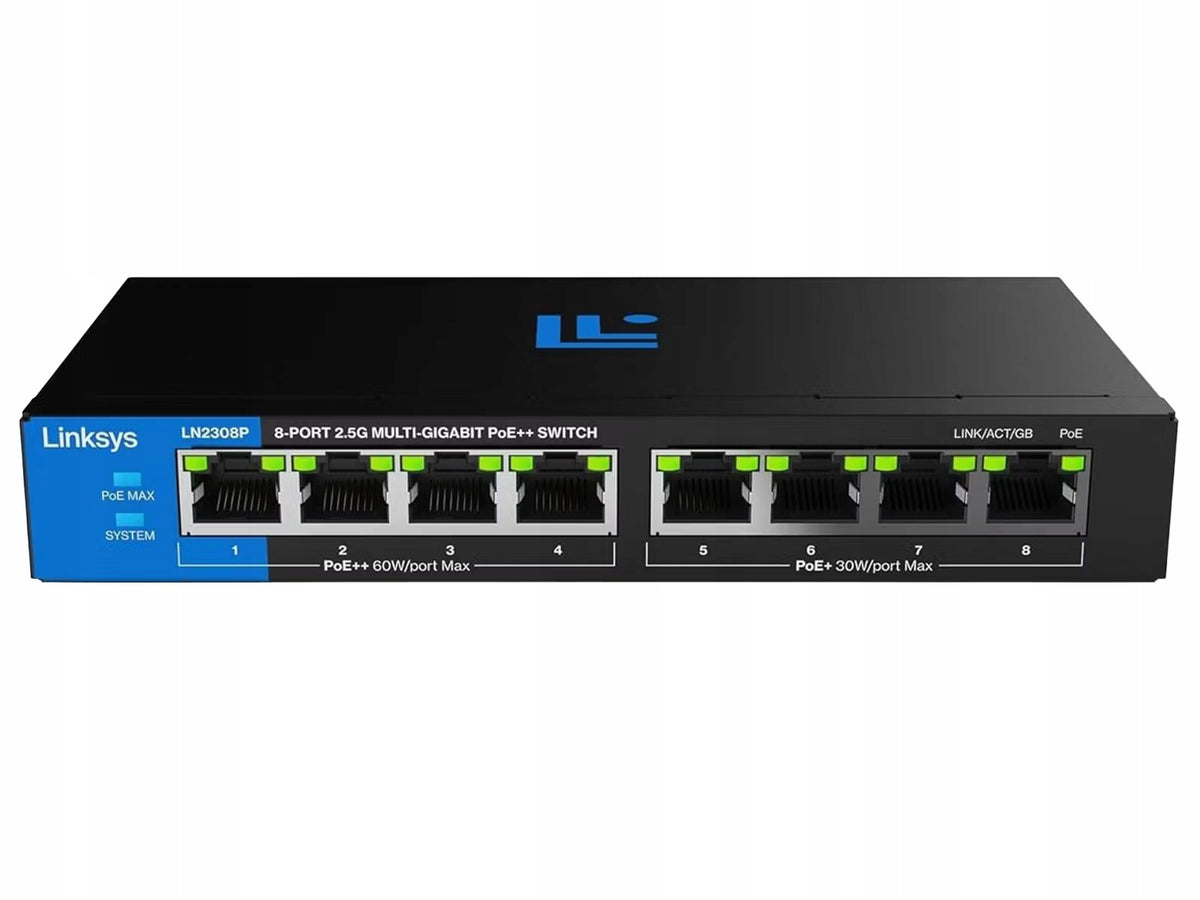 Network Switch Linksys LN2308P-KE Multi-Gigabit PoE+(+) 180W