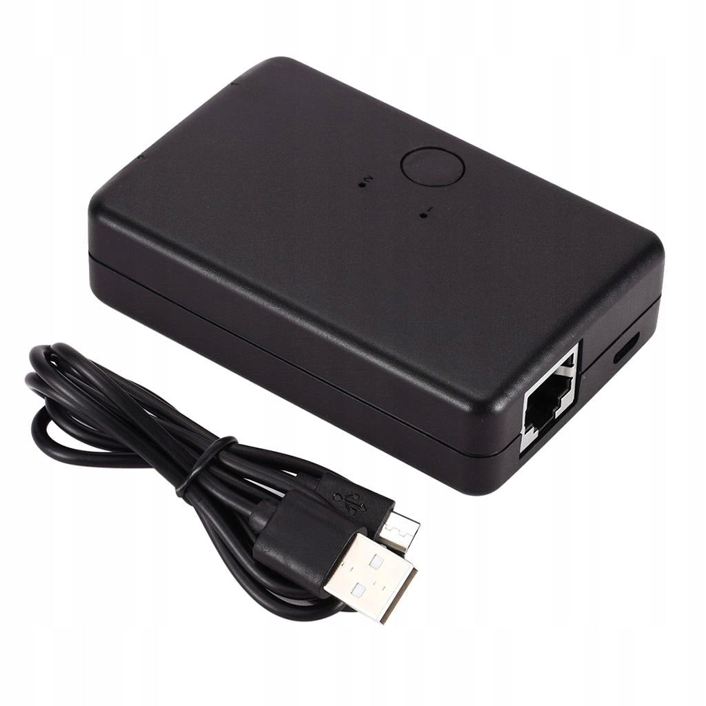 Network Switcher Box Ethernet Internet Adapter, Fit For Computers Black New