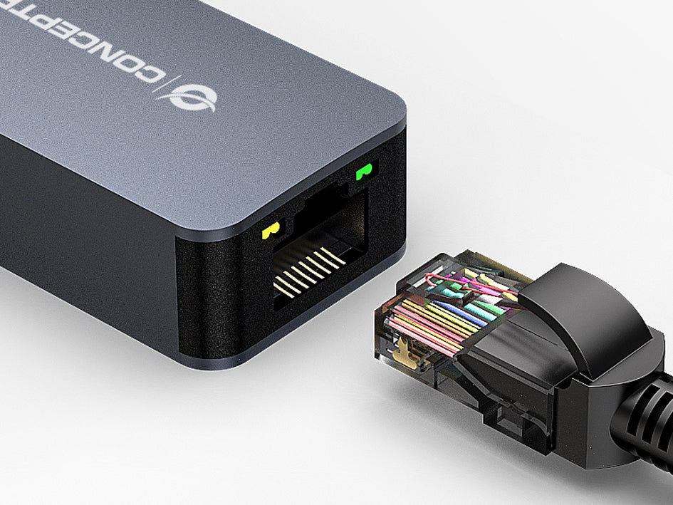 Network adapter Conceptronic ABBY12GC USB-C grey Interface USB