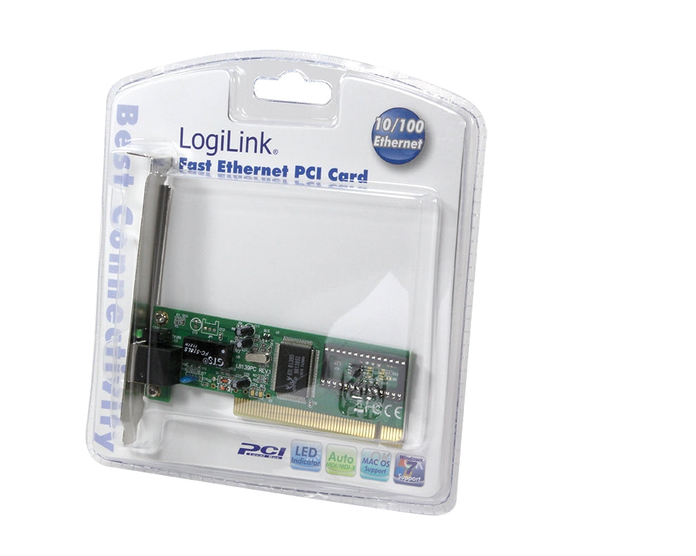 Network adapter Logilink Ethernet (RJ-45) 100 Mb/s Manufacturer code PC0039