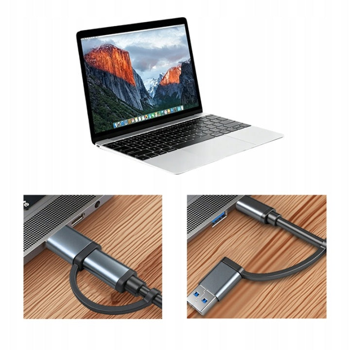 Network adapter USB-C USB-A Ethernet adapter RJ45 Gigabit 1000 Mbps Packaging status original
