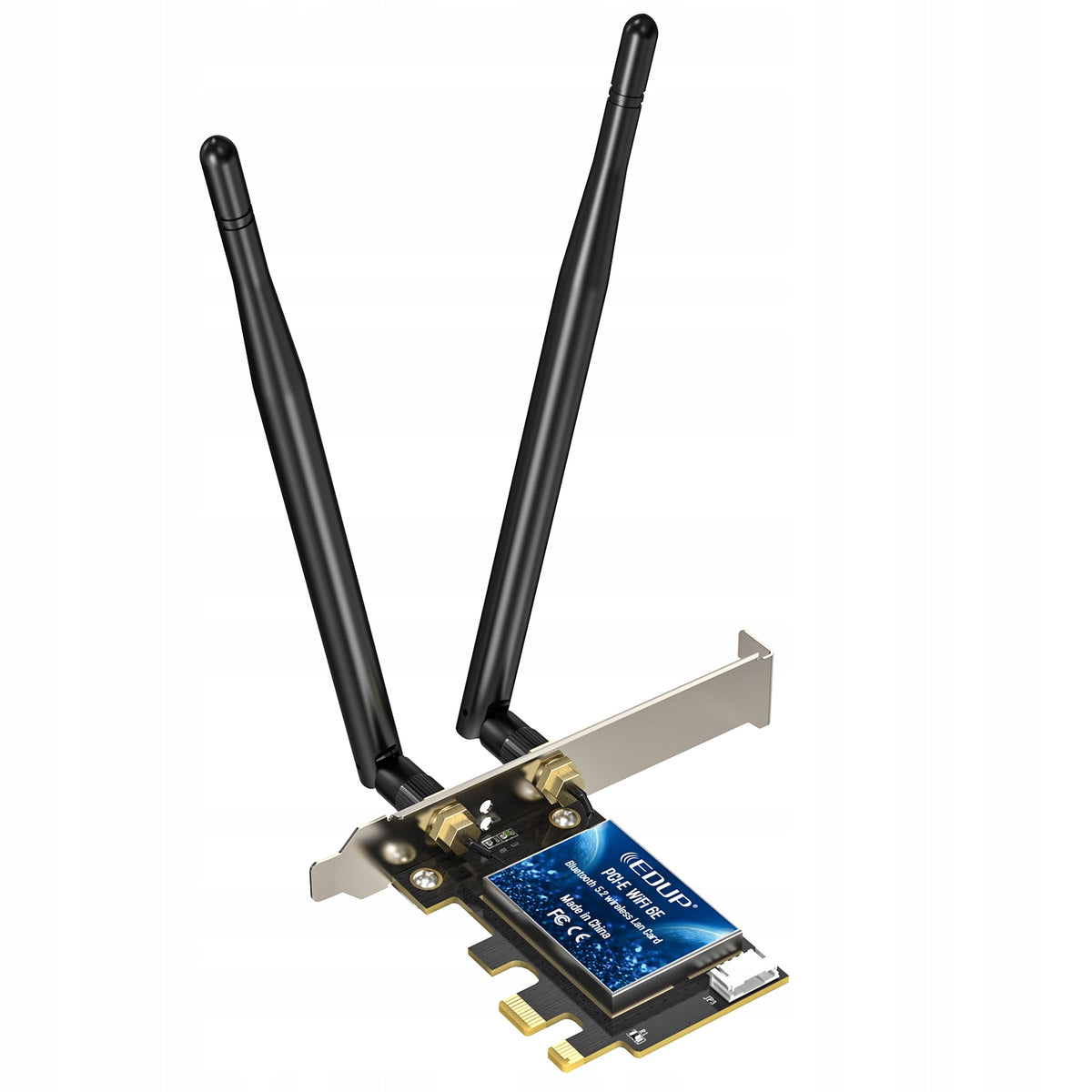 Network adapter with Intel AX210 WiFi 6 and Bluetooth 5.3 PCI-E for PC
