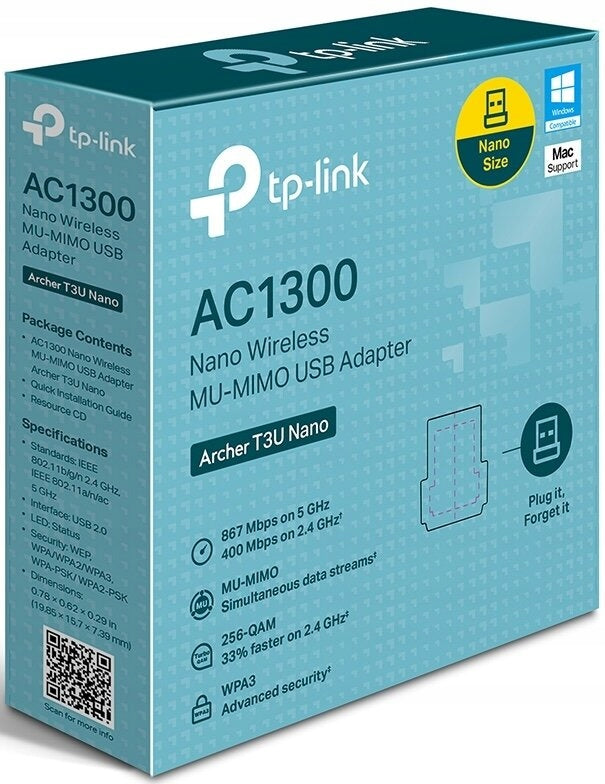 Network card TP-LINK Archer T3U Nano Interface USB 2.0