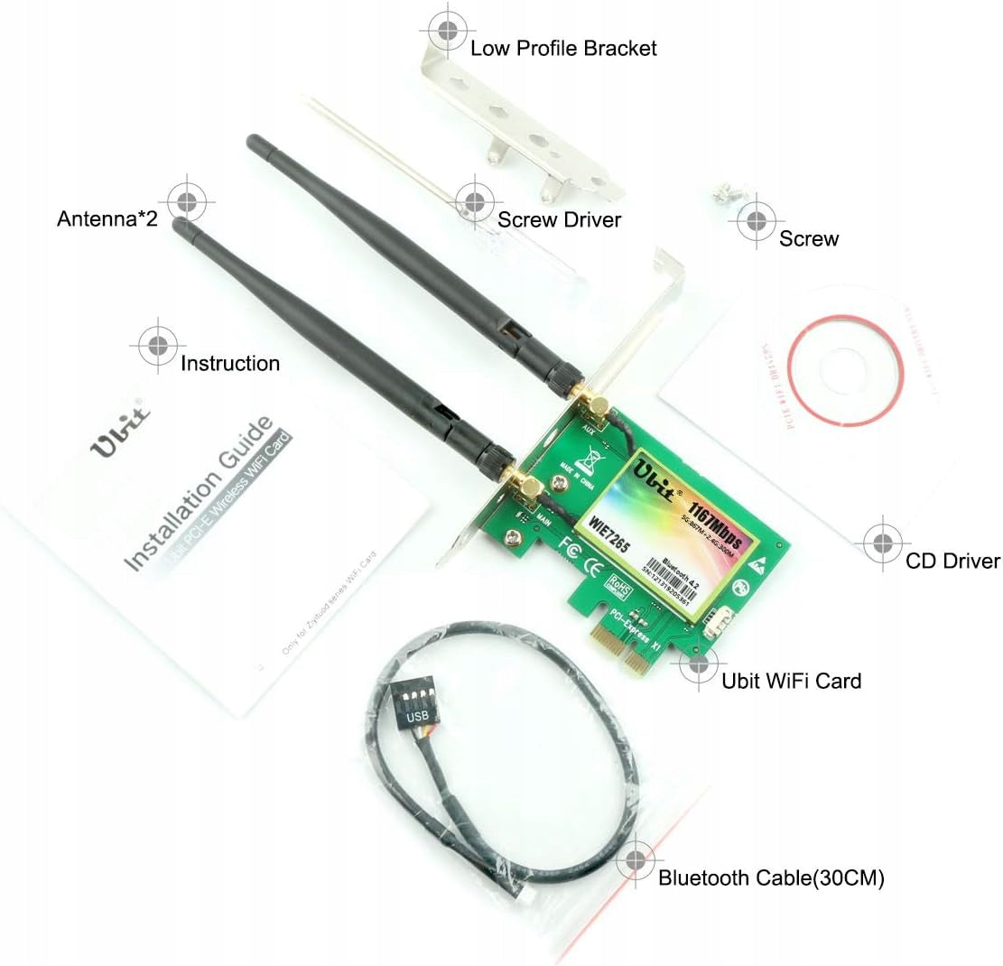 Network card Ubit WIE7265 PCI-e Packaging status original