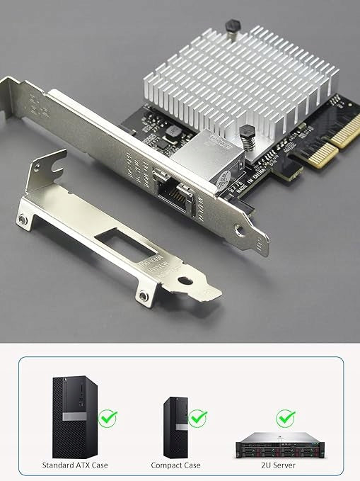 Network card with controller Marvell AQtion AQC107 GLOTRENDS ST7357 Manufacturer code LE8105