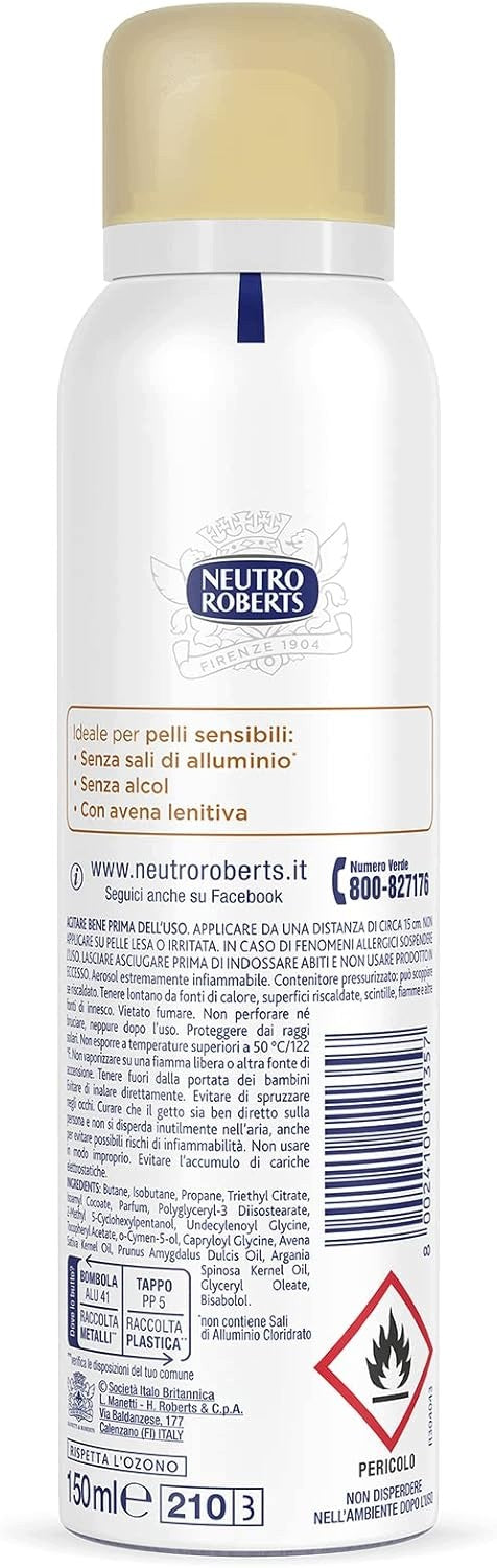 Neutro Roberts Avena Lenitiva deodorant without alcohol skin sensitive 150ml Packaging status original