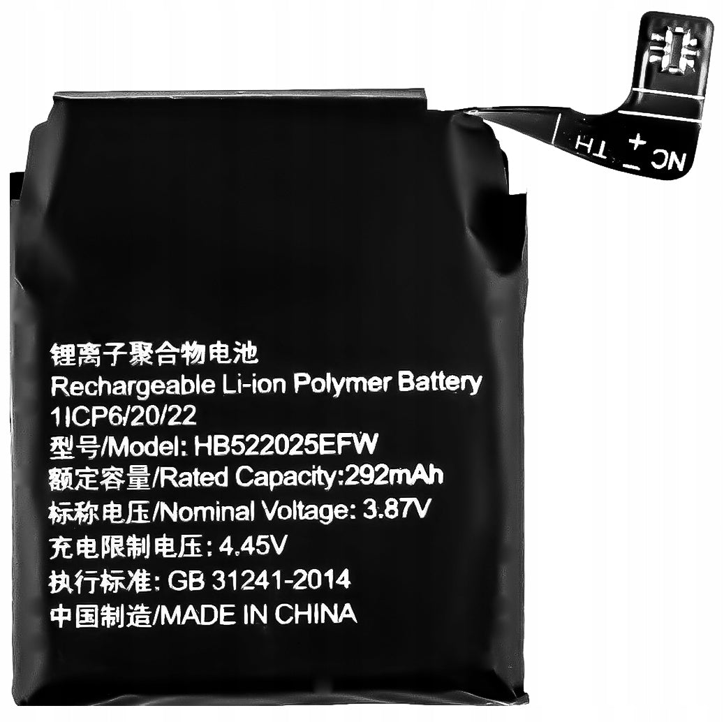 New Battery 292mAh Battery for Huawei Watch GT3 Pro 43mm
