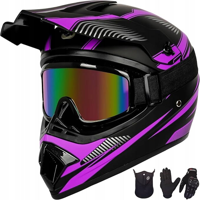 New Children's Enduro Quad ATV Motorcycle Helmet with Goggles + Gloves