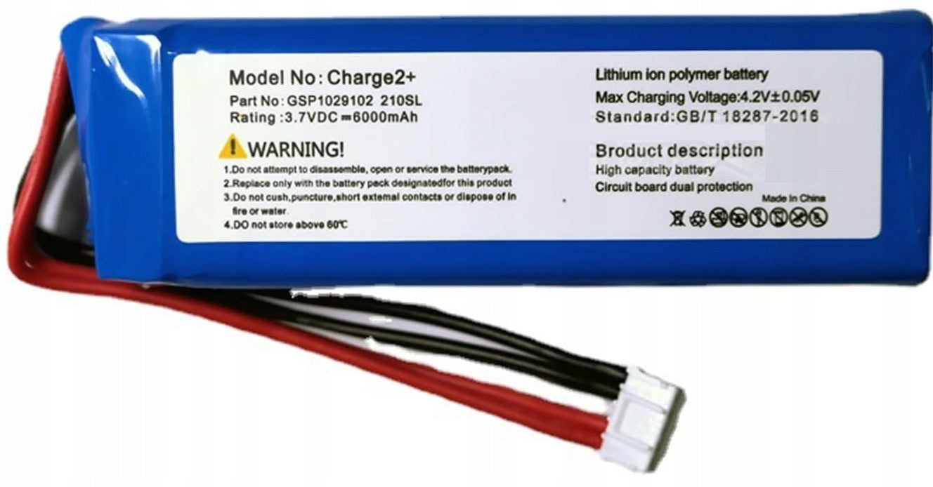 New GSP1029102 Battery For JBL Charge 2 2+ Plug 210SL 6000mAh