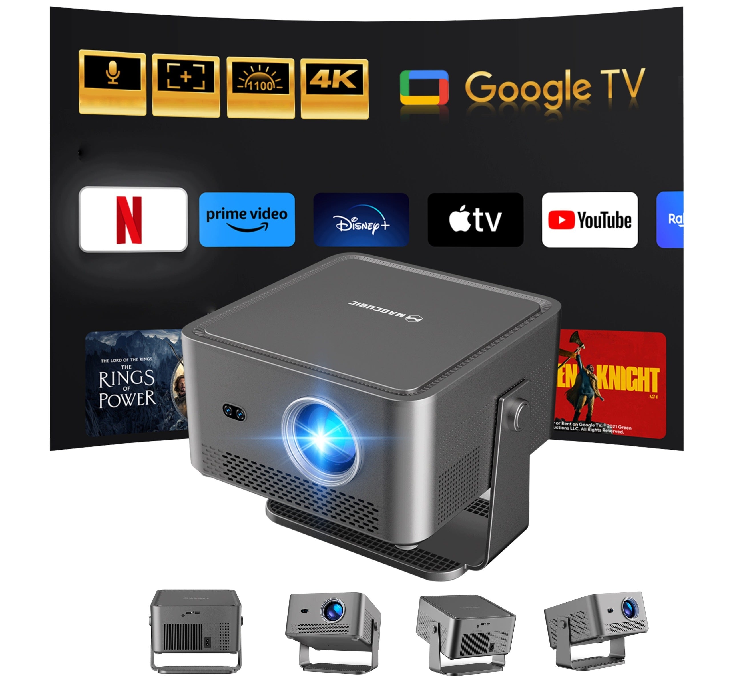 New Mini Projector Magcubic HY450GT 800ansi Auto Focus 1080P LED