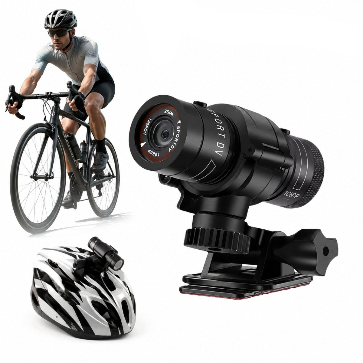 New Motorcycle Helmet Camera - Waterproof, HD ,1080P