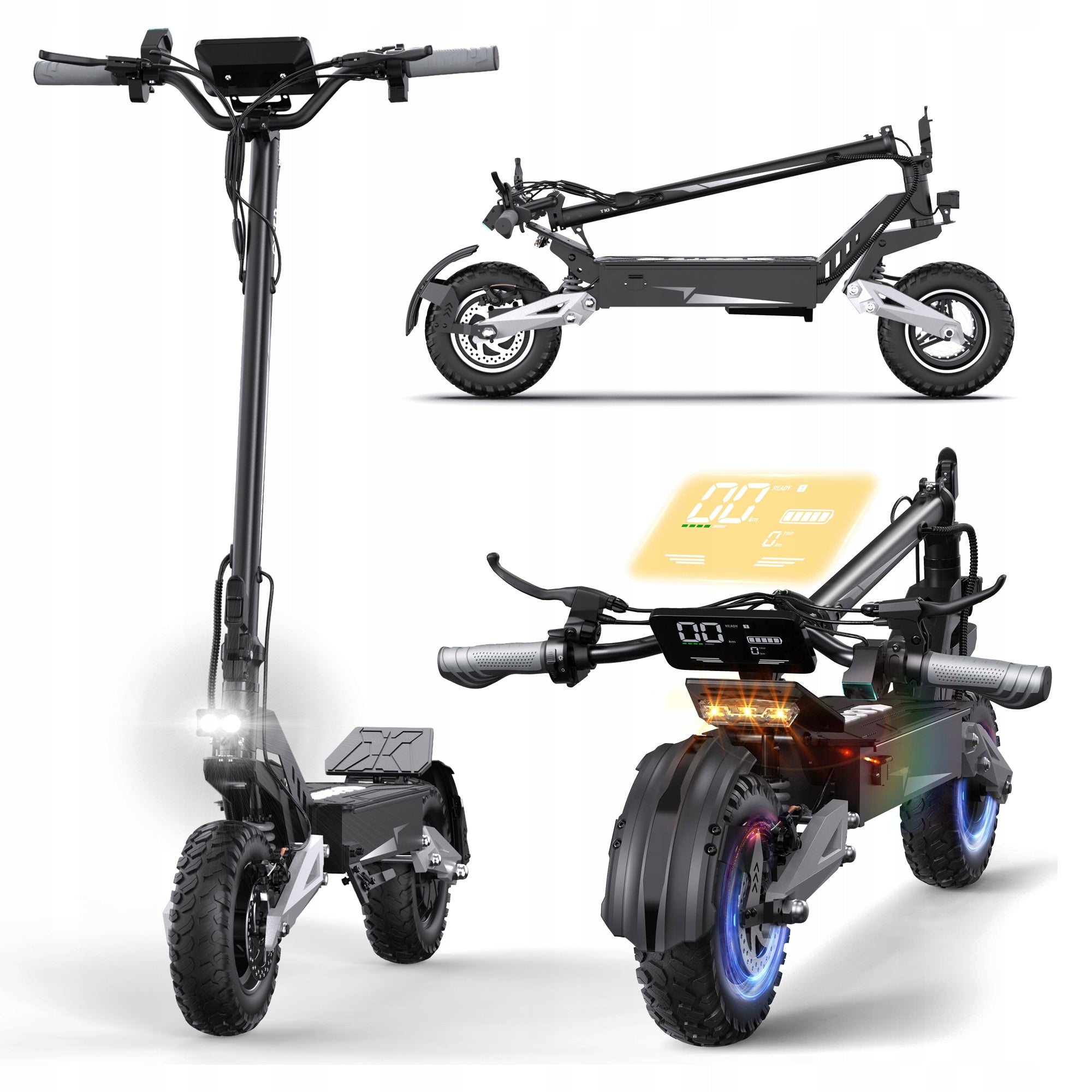 New Off-Road Electric Scooter 900W 48V 13.5Ah 45HP 11" tires OOTD T10