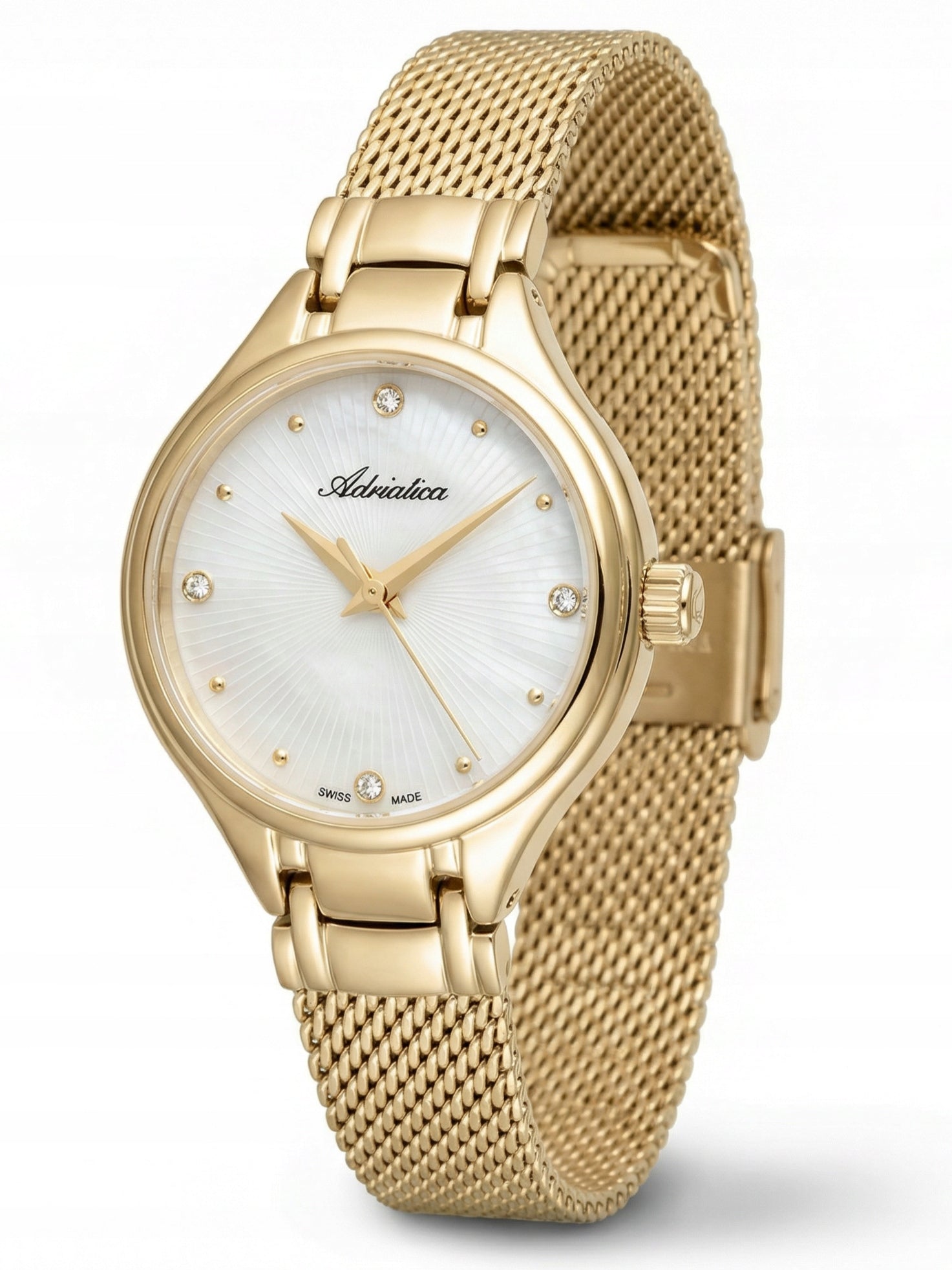 New Original Women's Watch ADRIATICA A3475.114FQN classic rhinestones