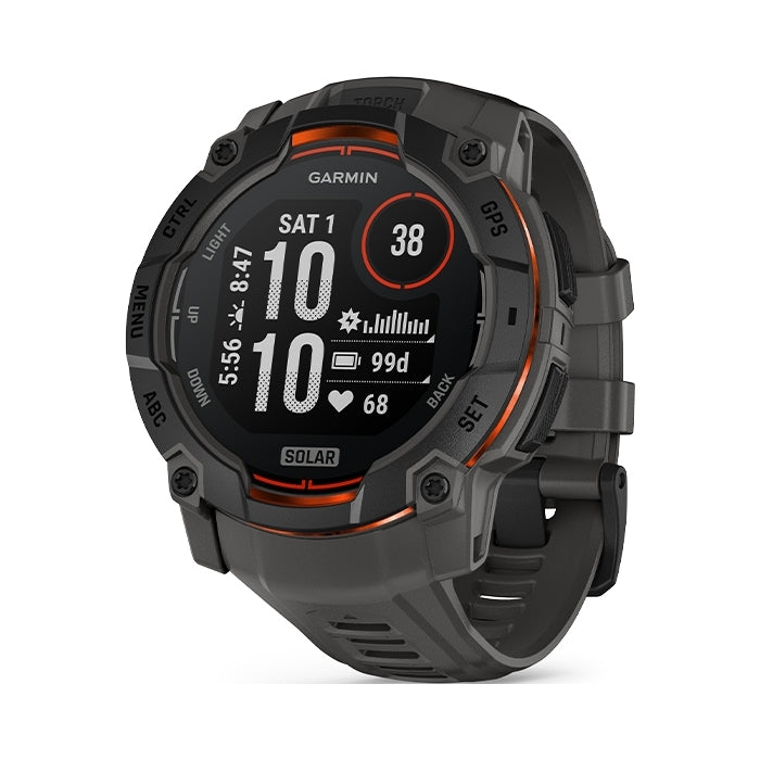 New Smartwatch GARMIN Instinct 3 Solar 50mm GPS Flashlight 10ATM Black