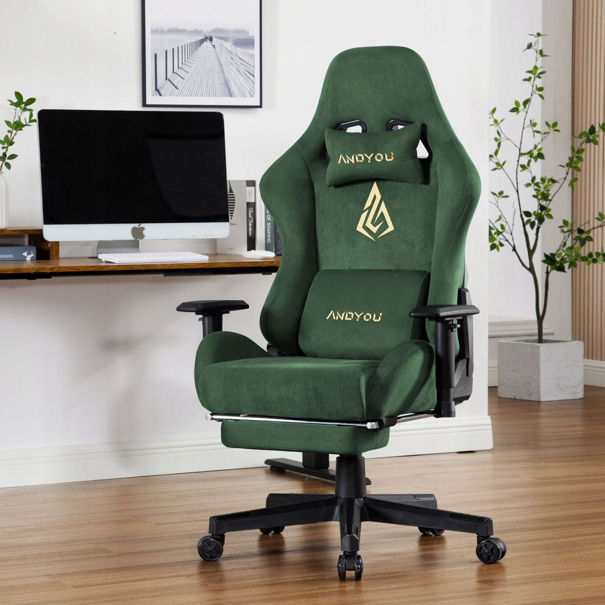 New Style Gaming Chair Breathing with Lift Green