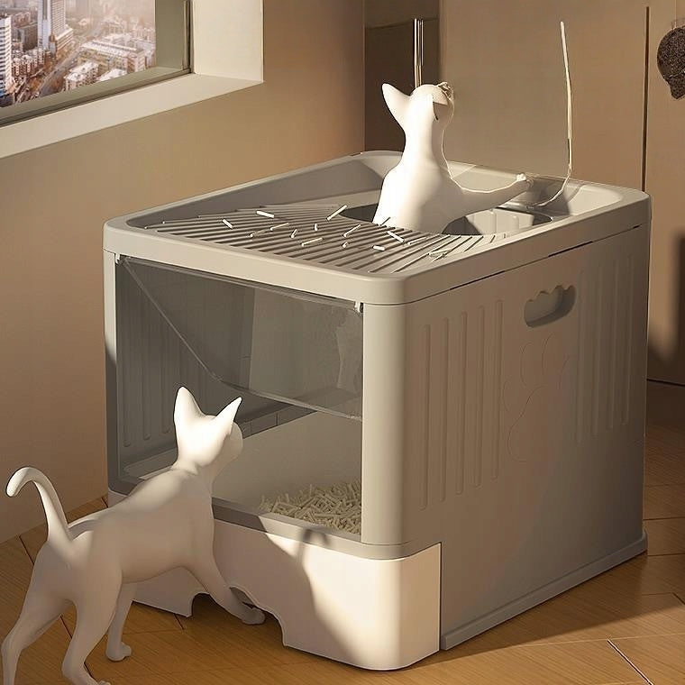 New XXL48x38x37cm Cat Litter Box Closed with Drawer Anti-Fragrance Large