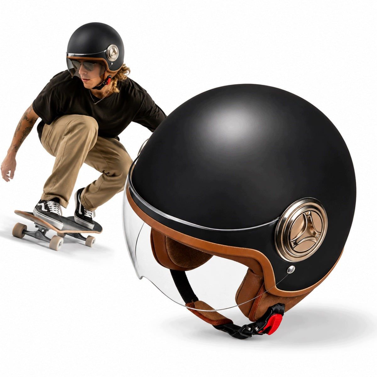 New retro motorcycle helmet