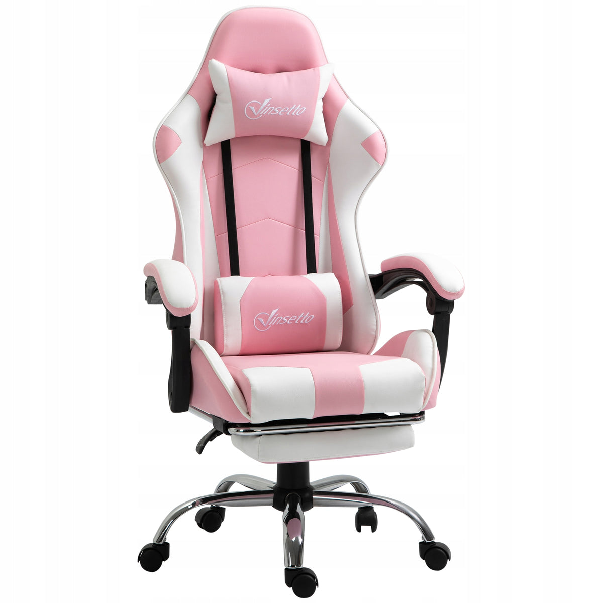 New style Gaming chair, ergonomic, pink and white