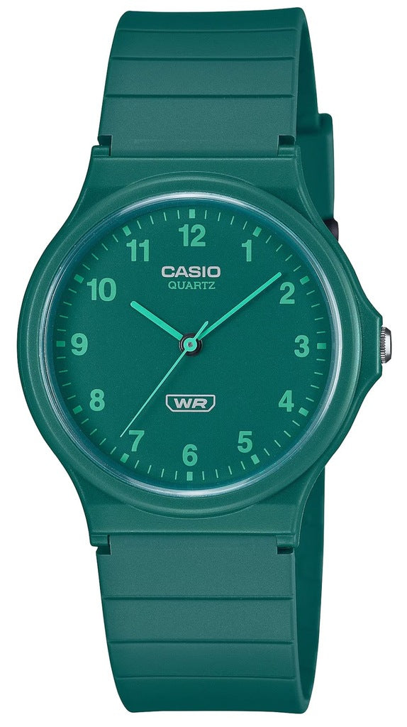 New youth green watch on strap Casio MQ-24B + Box