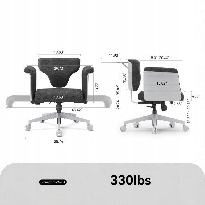 Newtral Freedom-X-FB Office Chair Ergonomic Black With Multi-Position Brand no brand