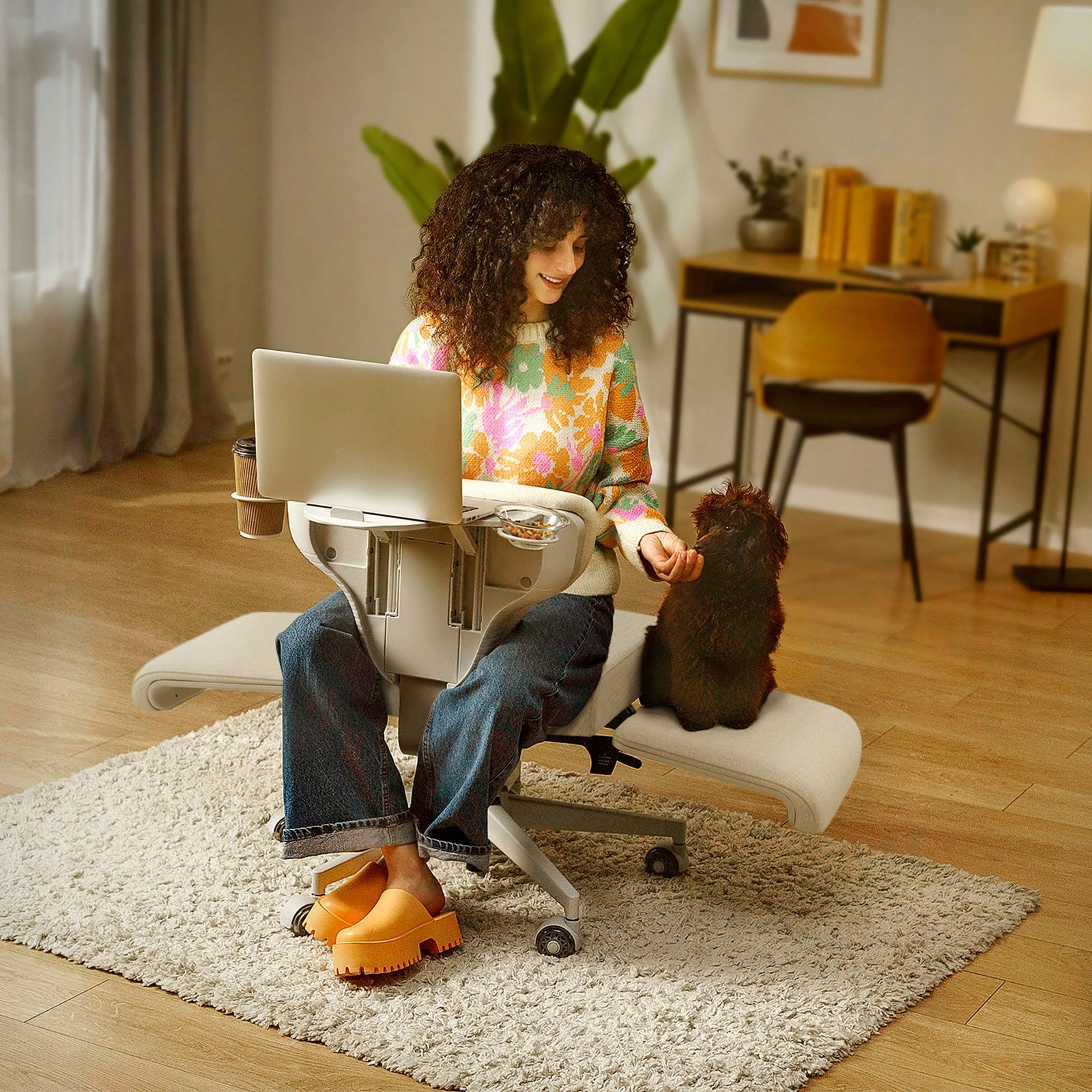 Newtral Freedom-X-PRO Multi-Posture Chair with Armrest Milk Apricot Manufacturer code FF-A