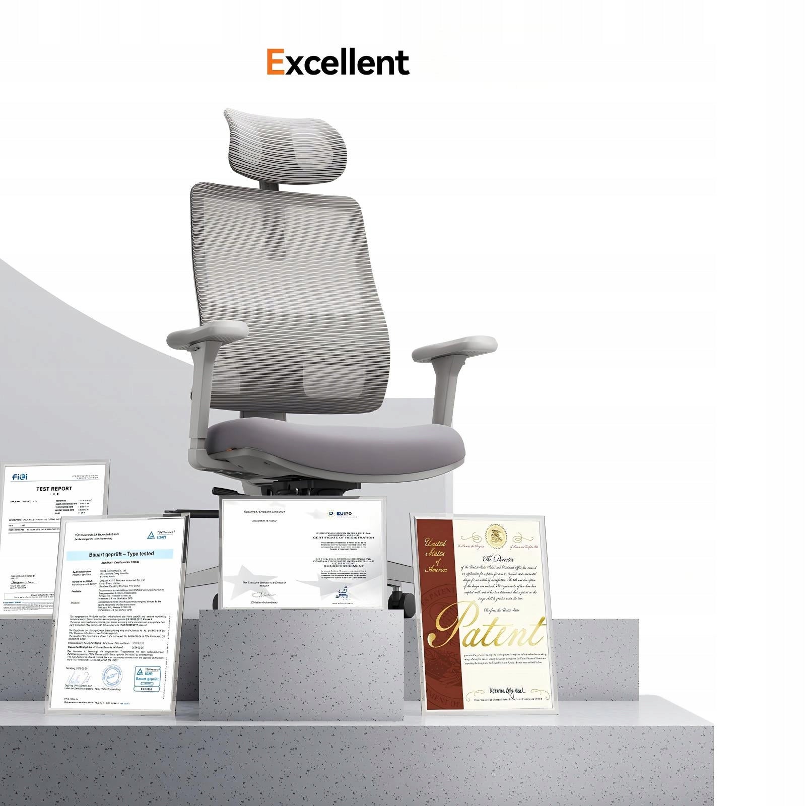 Newtral MAGICH-003 armchair – patented lumbar support 2D headrest Kind rotary ergonomic