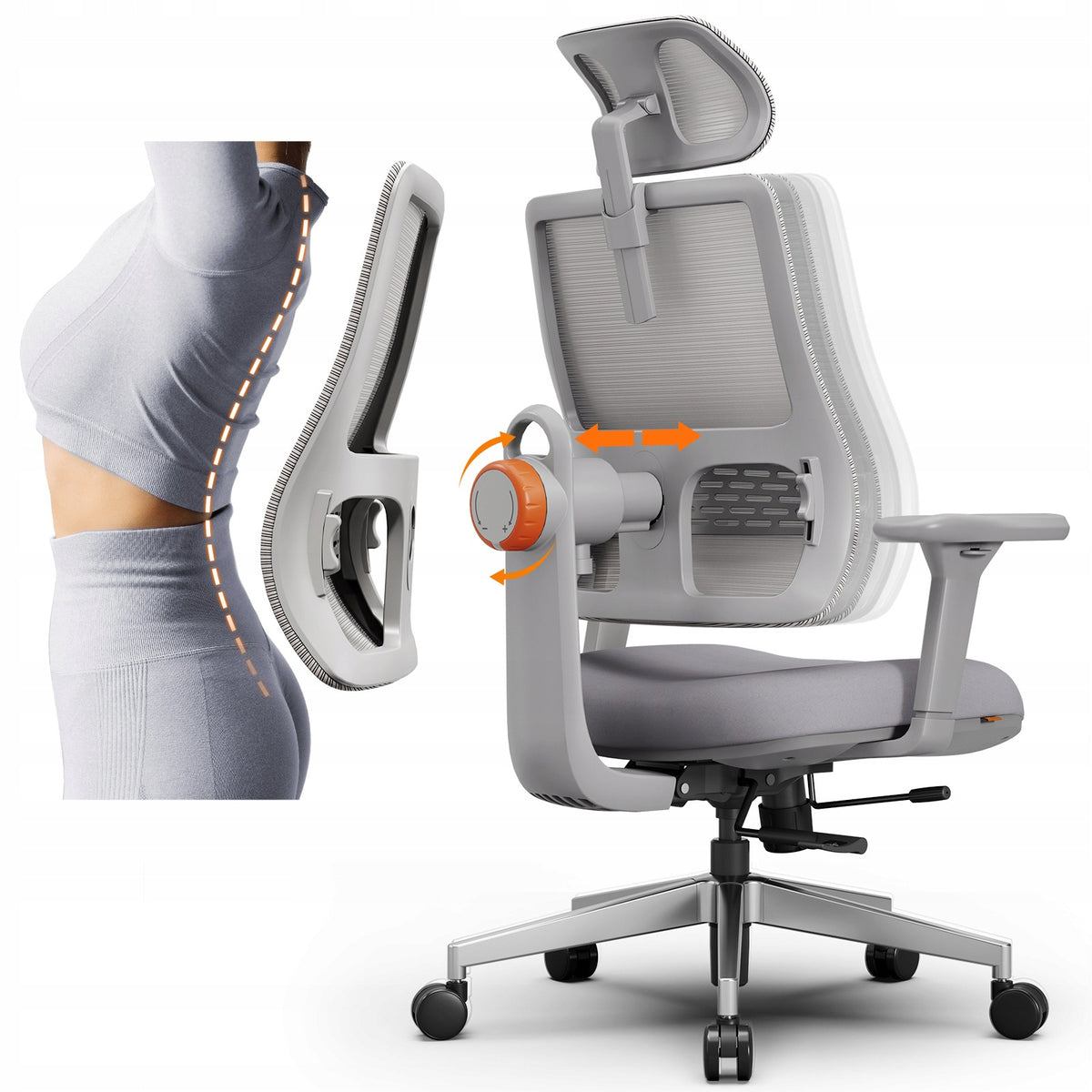 Newtral MAGICH-003 armchair – patented lumbar support 2D headrest Packaging status original