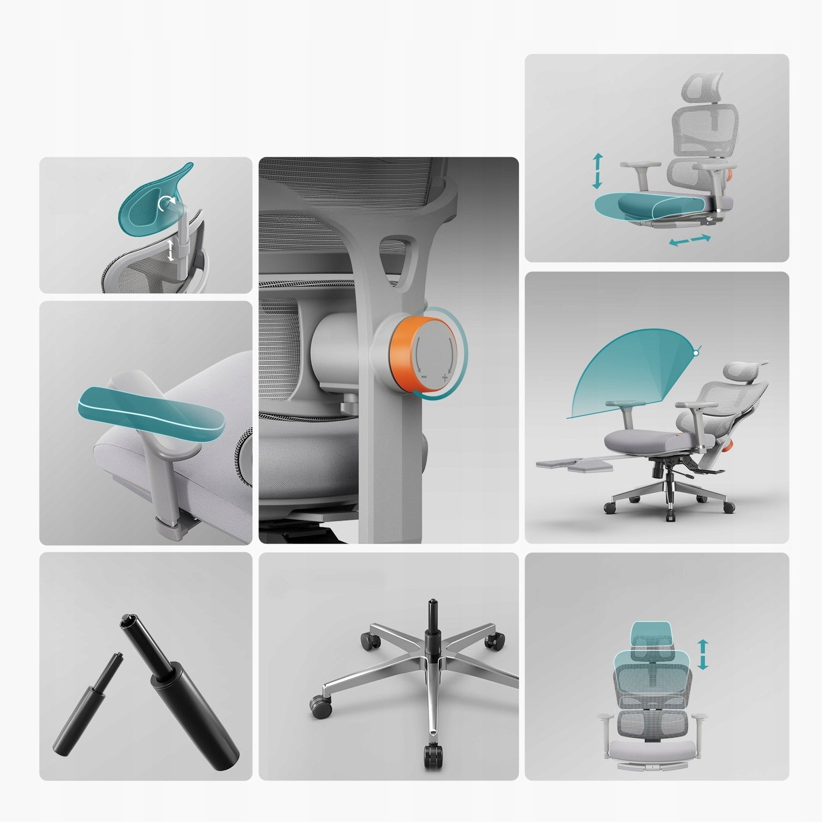 Newtral NT002 Ergonomic Office Chair with Lumbar Support Footrest Brand no brand