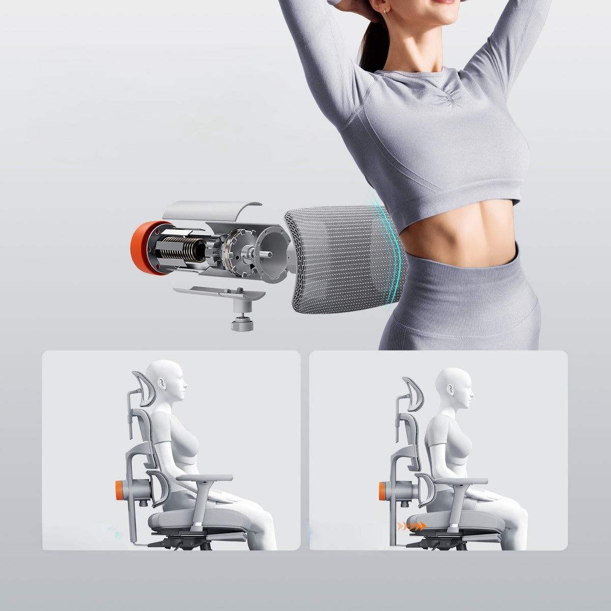 Newtral NT002 Ergonomic Office Chair with Lumbar Support Footrest Packaging status original