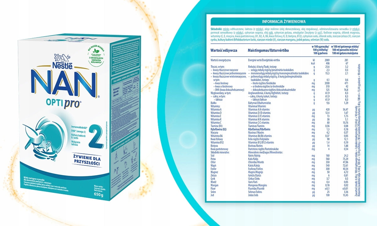 Next Milk Nestle NAN Optipro 2 650 g Manufacturer code 8445290019226