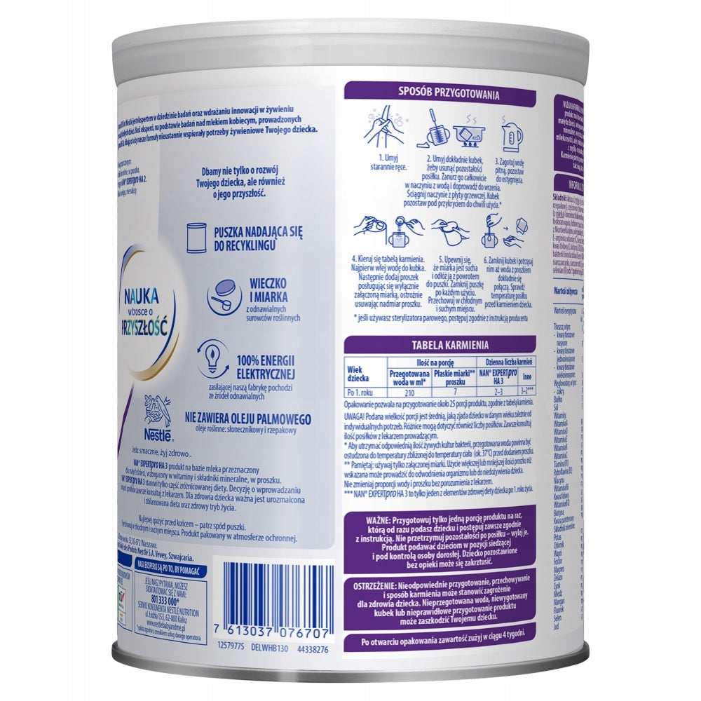 Next milk NAN EXPERTPRO HA 3 powder over 10 months 800 g Medical device no