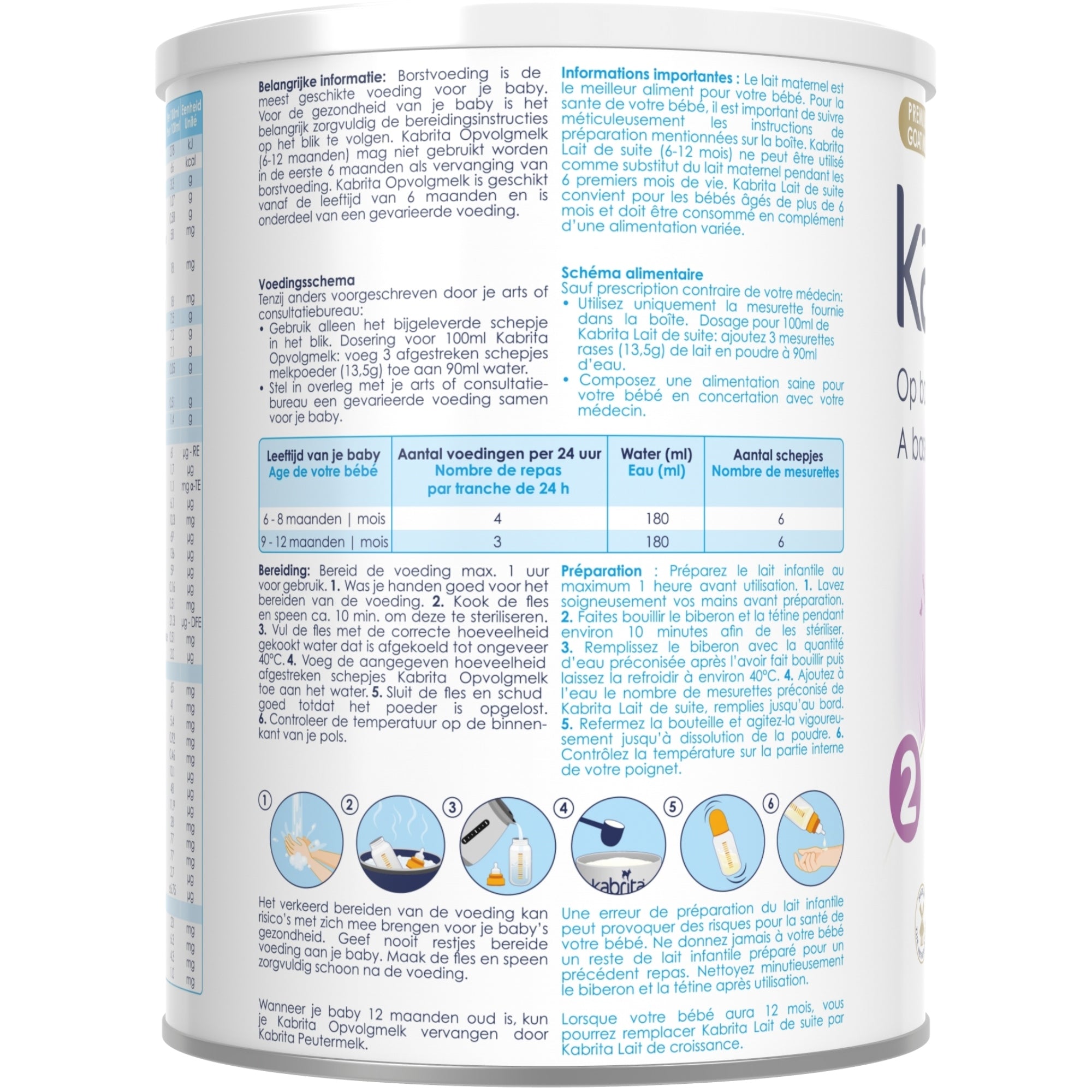 Next milk from HMO based on goat milk, 6-12m, 800 g Kabrita 2 Manufacturer code KAB01530