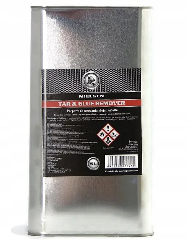 Nielsen Tar Glue Remover removes tar glue resin