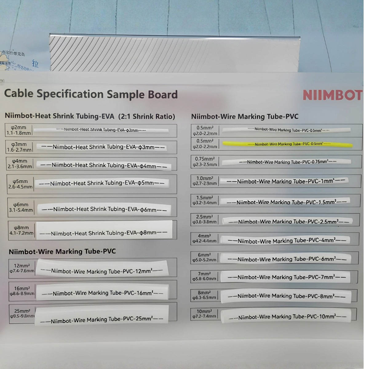 Niimbot C1 PVC Cable Markers 1mm² Manufacturer code C1_PVC_LABEL_1MM