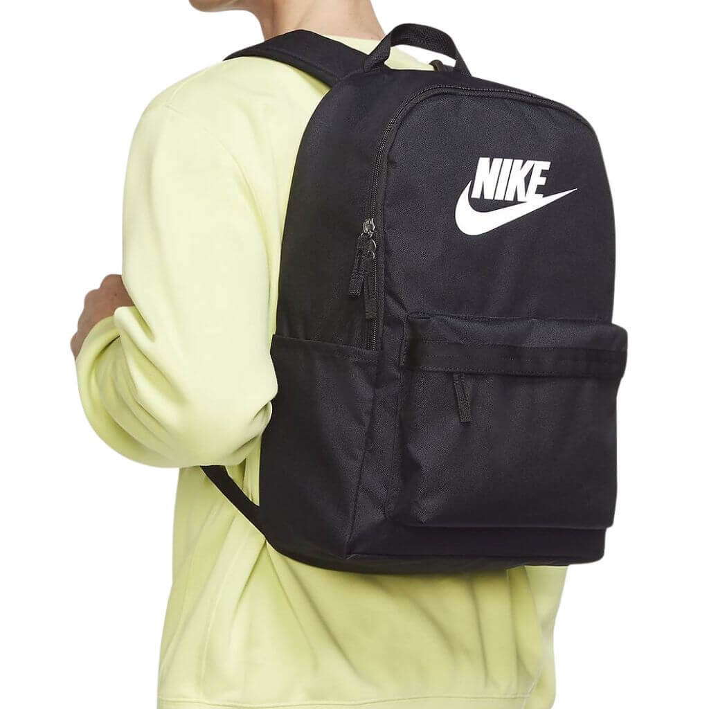 Nike Heritage School Backpack Black Sport Laptop Boys Girls 25L