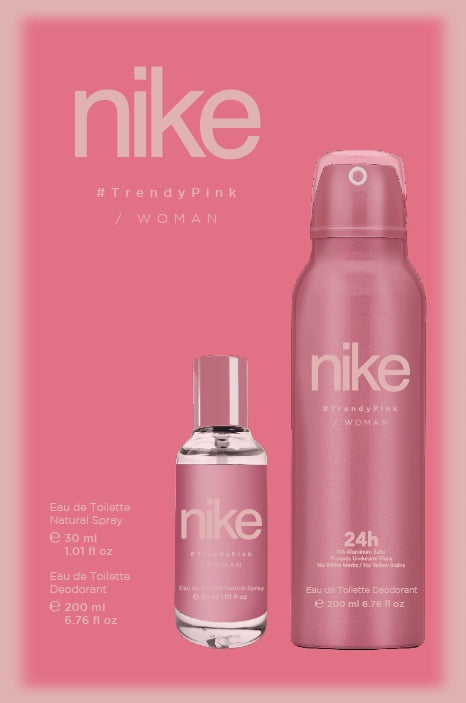 Nike Trendy Pink eau de toilette for women 30 ml + deodorant spray 200 ml
