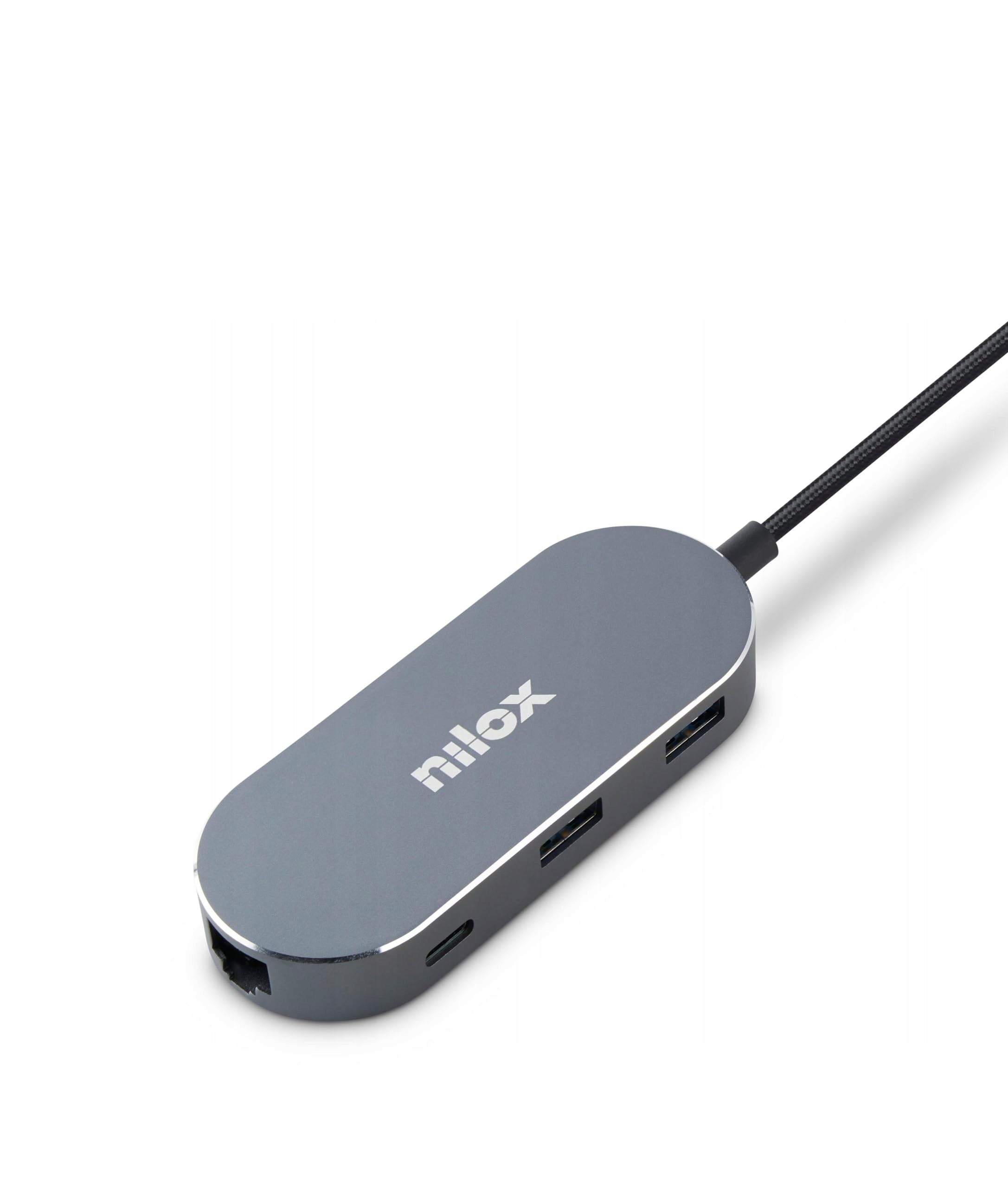 Nilox Mini Dock USB-HDMI, 3 USB 3.0, Ethernet
