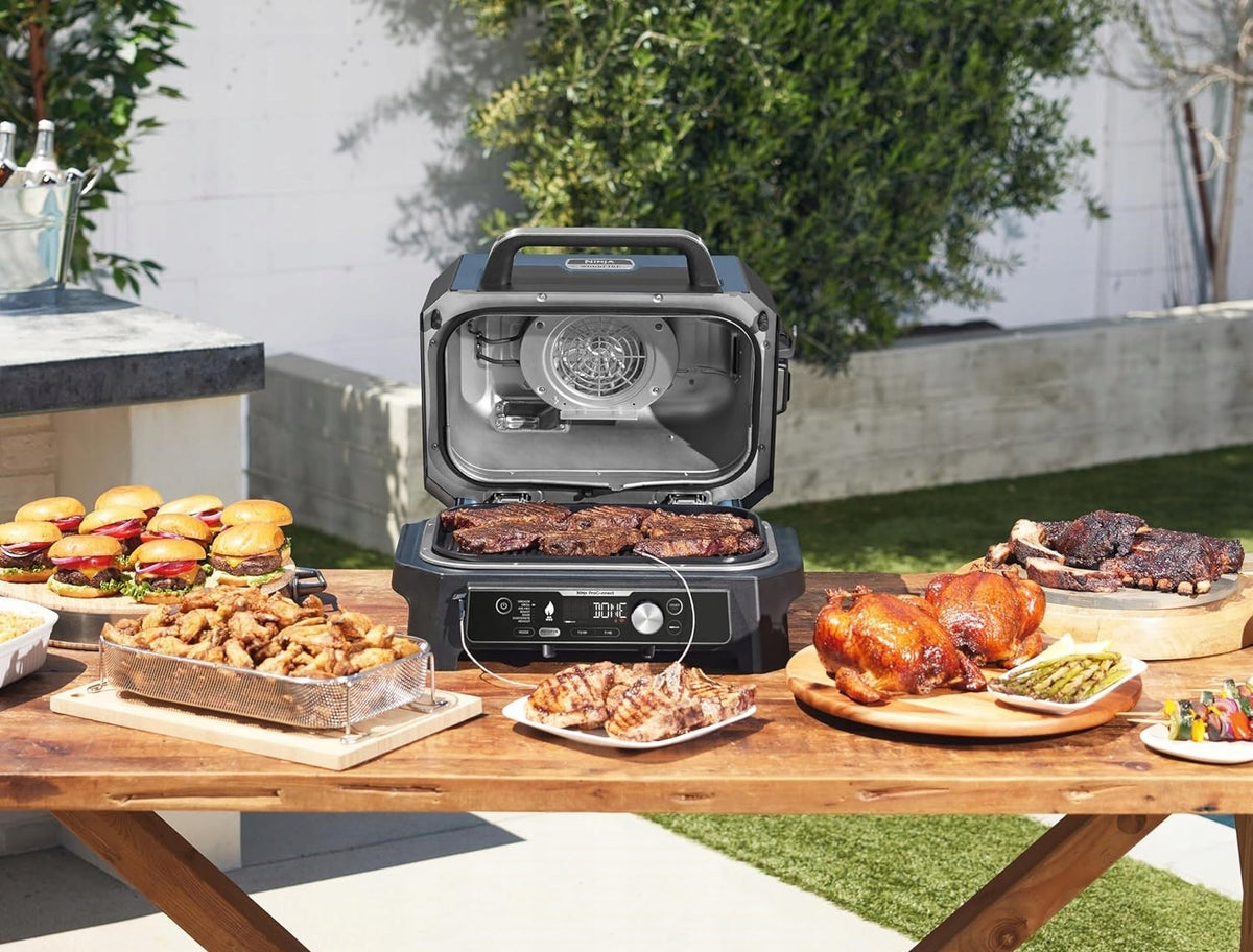 Ninja Woodfire Pro Connect XL Grill Electric Smoker Application 7in1 Manufacturer code OG901EUAMZ