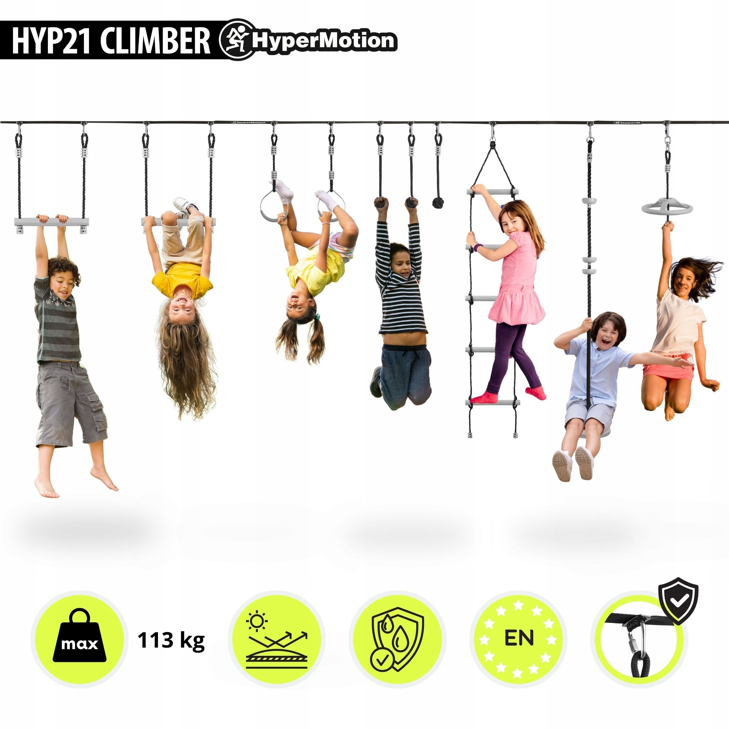 Ninja obstacle course for children set slackline HyperMotion - 10 obstacles Brand HyperMotion