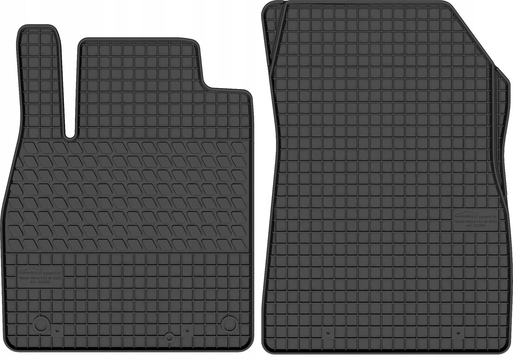 Nissan Micra K13 RUBBER RUGS DEDICATED FRONT