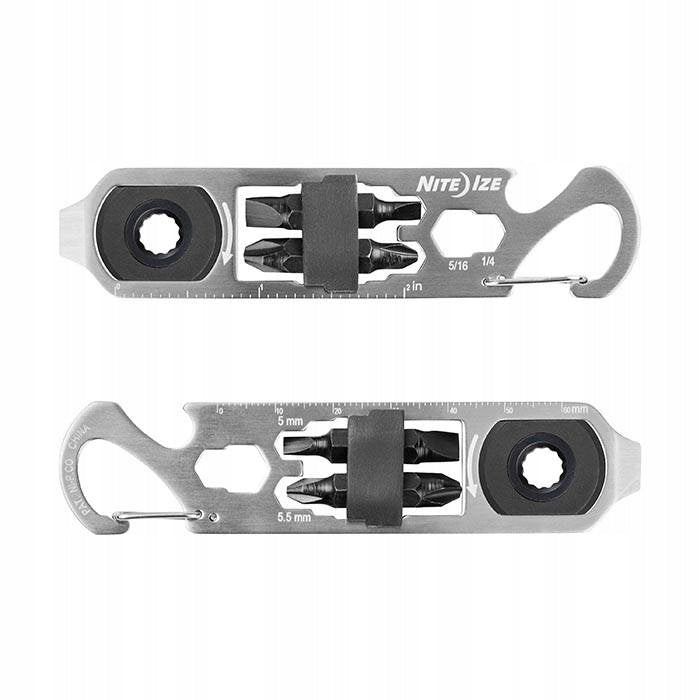 Nite Ize - Keychain with Tools Microtool DoohicKey - Stainless Steel Packaging status original