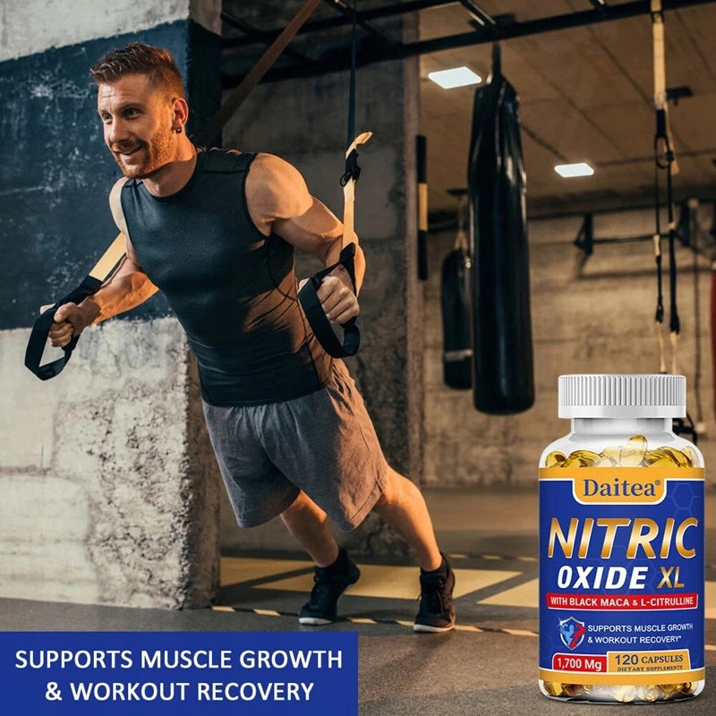Nitric oxide XL 120 capsules, reduce fatigue, muscle growth, energy Manufacturer code Daitea
