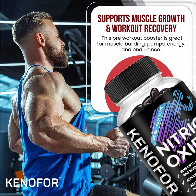 Nitric oxide booster improves strength and endurance, promotes muscle growth Packaging status original