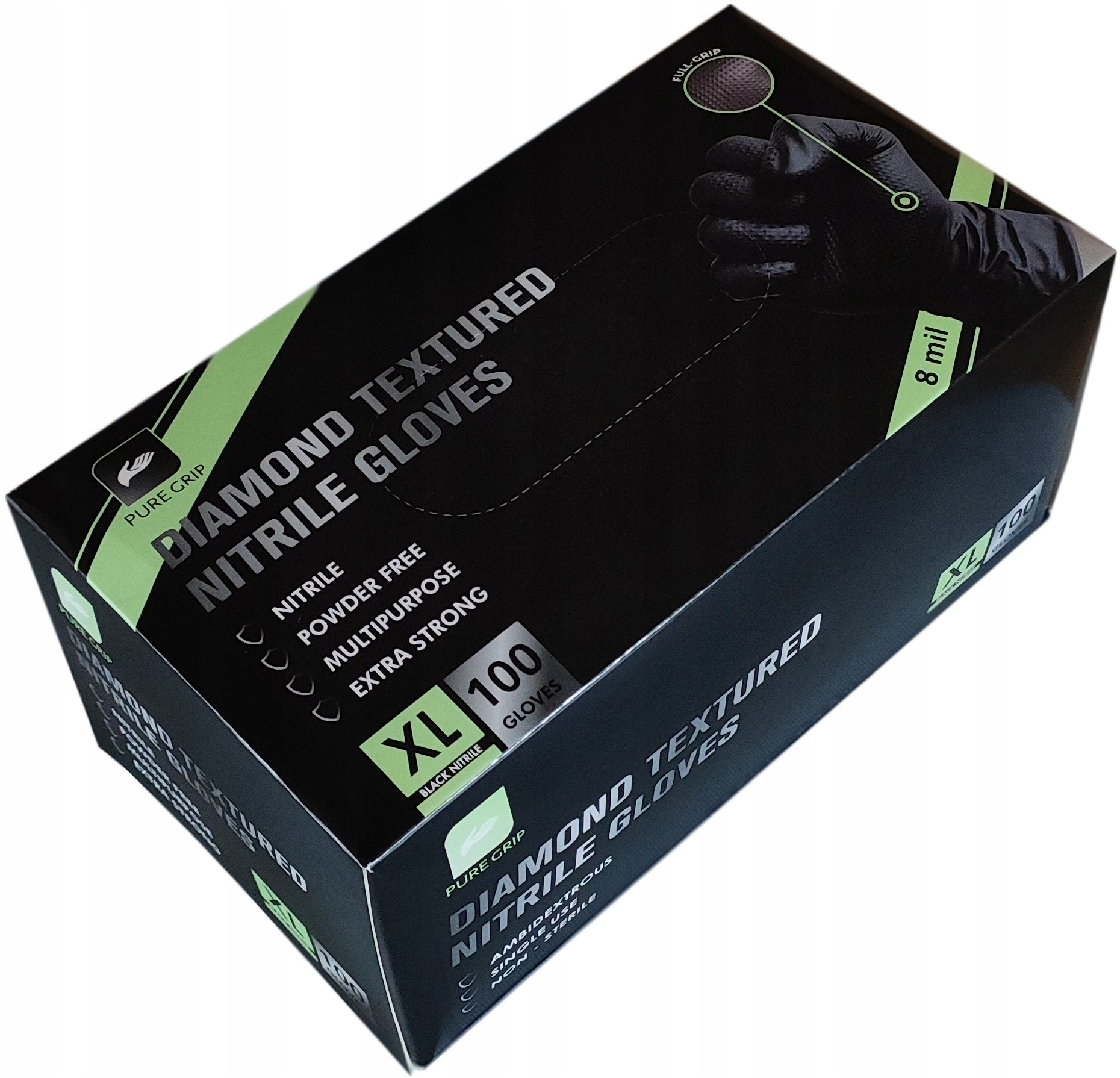 Nitrile gloves 100 pcs PURE GRIP gloves EXCESSIVELY strong XL STRONG Medical device no