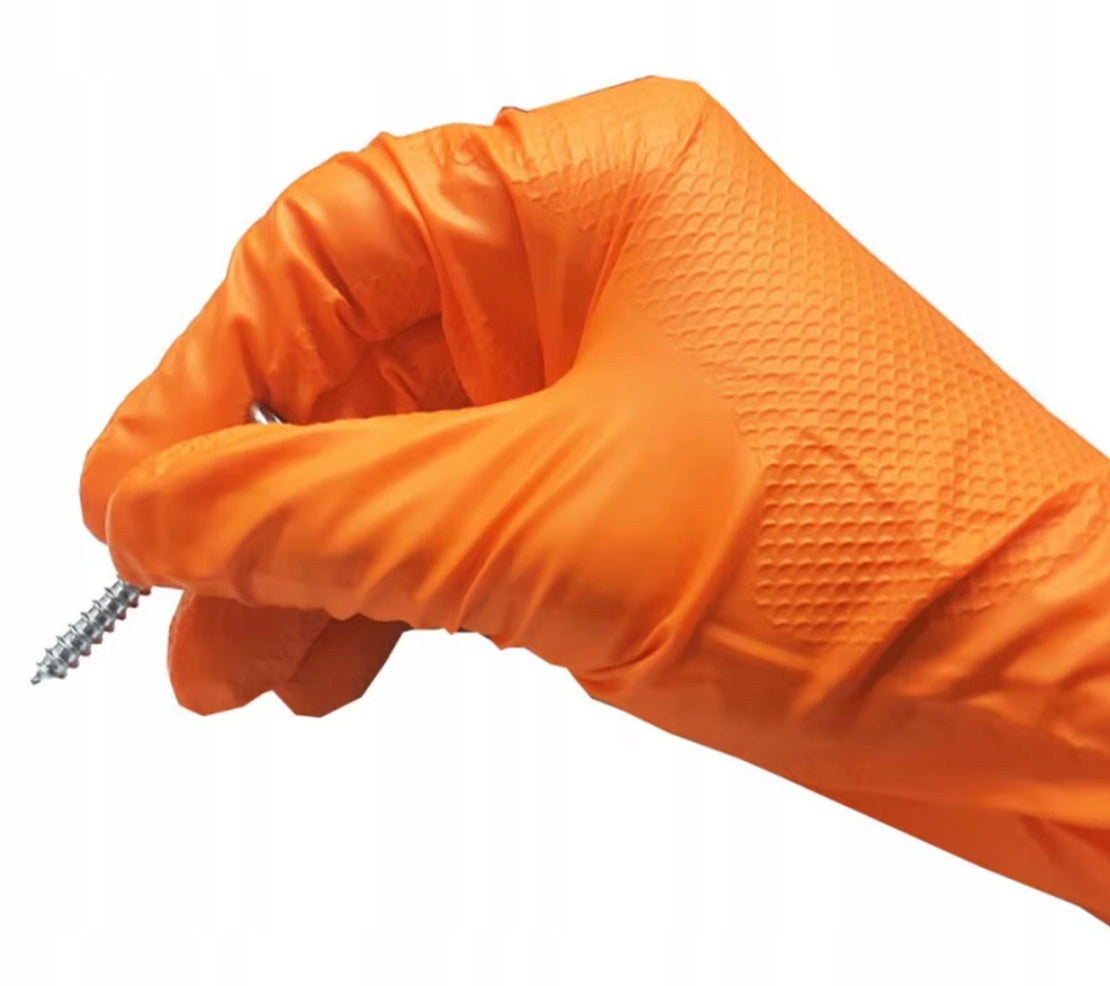 Nitrile work gloves EXTRA GRIP DIAMOND x100 STRONG MECHANIC GLOVES Medical device no