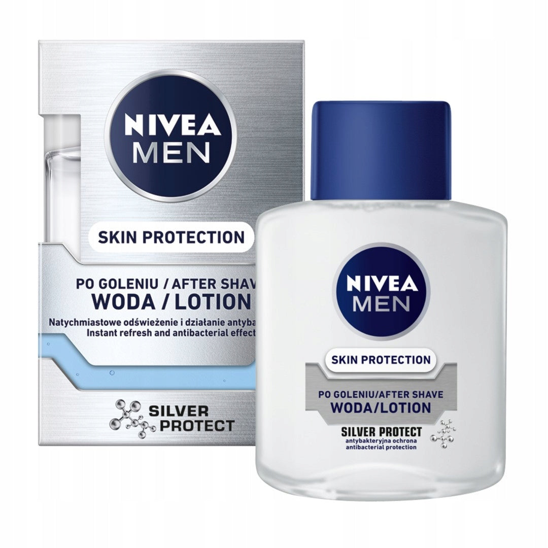 Nivea Men Water After Shaving Silver Protect 100ml Protection Freshness After Shaving