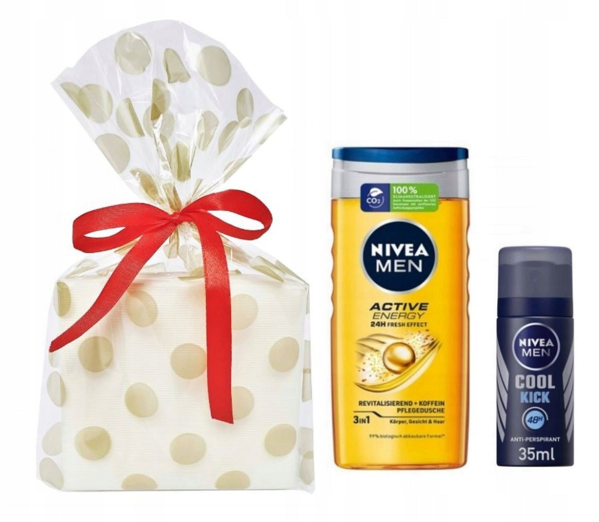 Set Nivea: Men Active Energy Duschgel, 250 ml + Ball Antitranspirant, 50 ml 