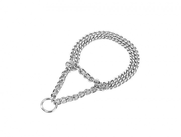 Nobby Double-breasted chain collar chrome length: 50 cm; Ø 2,5 mm